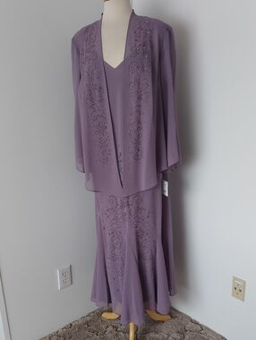 R&M Richards Lavender Two-Piece Evening Set